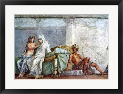 Framed Aphrodite, Braut and Dionysos Print