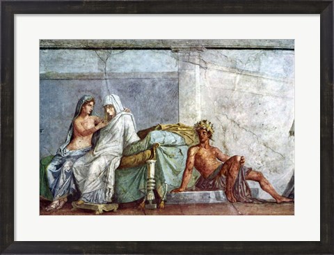 Framed Aphrodite, Braut and Dionysos Print