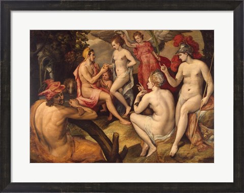 Framed Frans Floris - The Judgment of Paris - Aphrodite Print