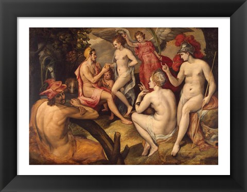 Framed Frans Floris - The Judgment of Paris - Aphrodite Print