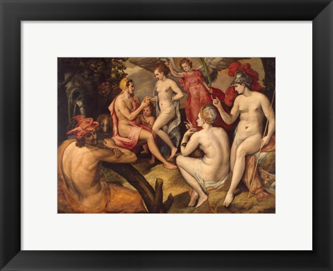 Framed Frans Floris - The Judgment of Paris - Aphrodite Print