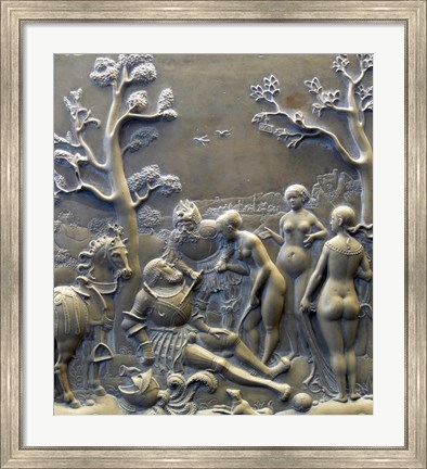 Framed Judgement of Paris, c. 1529, Solnhofen limestone Aphrodite Print