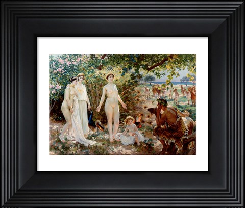 Framed Judgment of Paris he goddesses Athena, Hera and Aphrodite Print