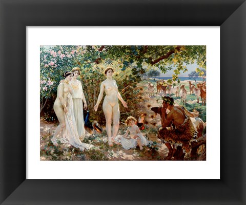 Framed Judgment of Paris he goddesses Athena, Hera and Aphrodite Print