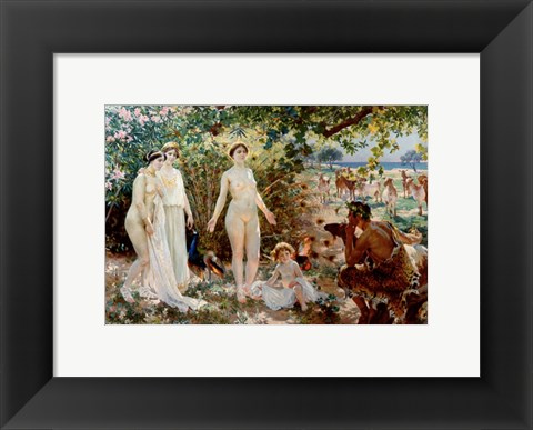 Framed Judgment of Paris he goddesses Athena, Hera and Aphrodite Print