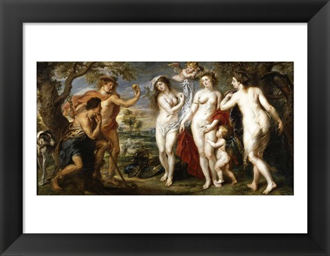 Framed Peter Paul Rubens the judgement of Paris Print