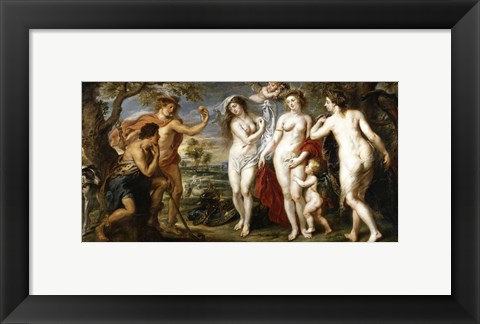 Framed Peter Paul Rubens the judgement of Paris Print