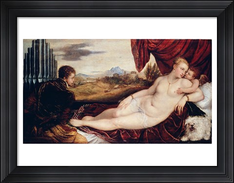 Framed Venus with the Organ Player Print