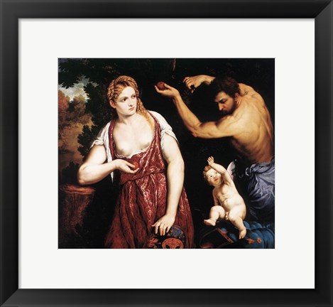 Framed Venus, Mars and Cupid Print