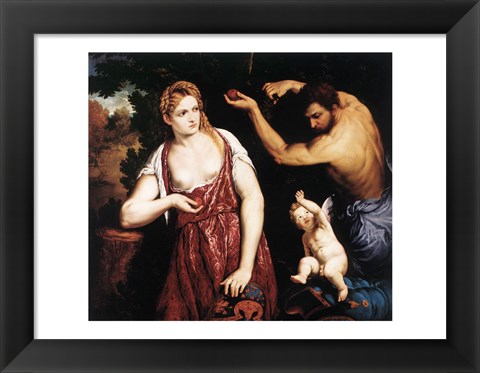 Framed Venus, Mars and Cupid Print