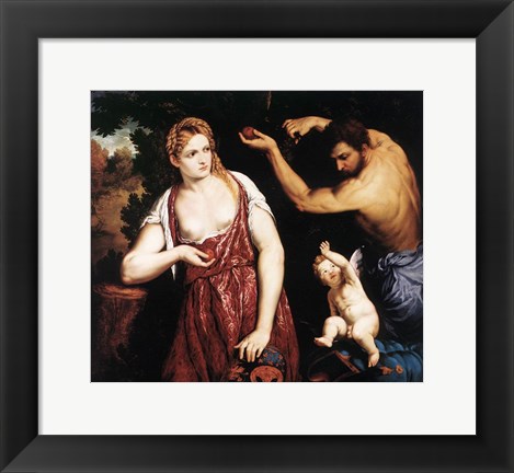 Framed Venus, Mars and Cupid Print