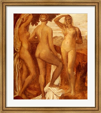 Framed Watts George Frederic The Judgement Of Paris Print