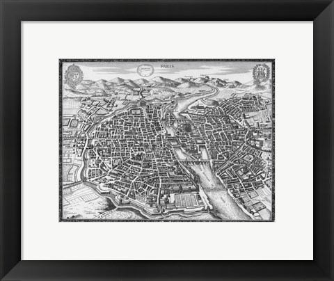 Framed 1630 Plan de Sauv Print