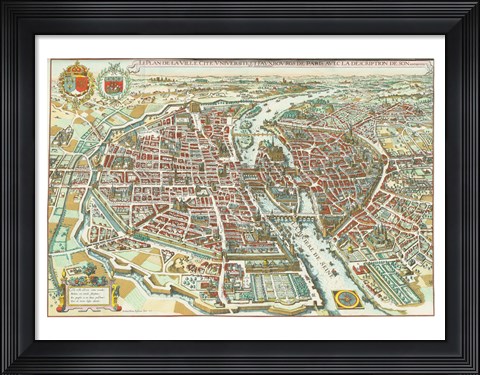 Framed Plan de Mrian Print