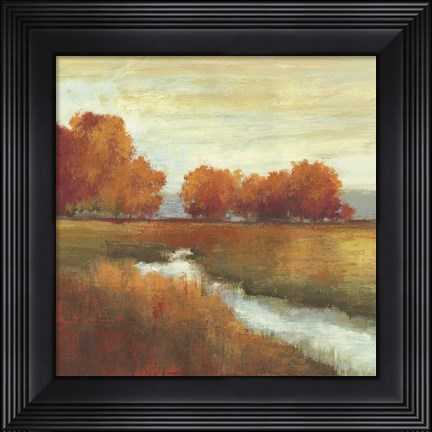 Framed Orange Treescape Print