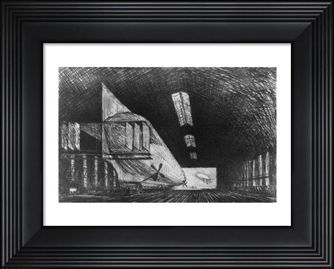 Framed In the Zeppelin Shed, Leipzig Print