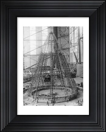 Framed Rear Frame Constructing New German Zeppelin Print