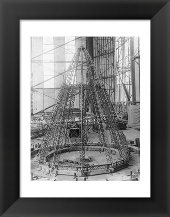 Framed Rear Frame Constructing New German Zeppelin Print