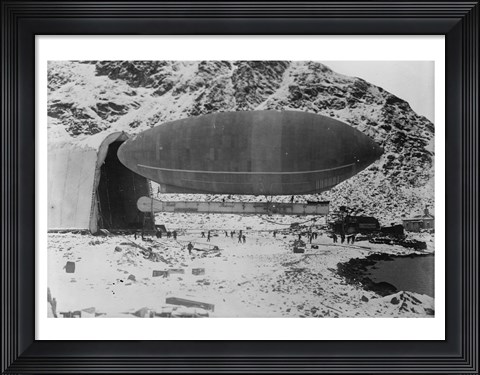 Framed Blimp-Wellman Air Ship, Spitzbergen Print