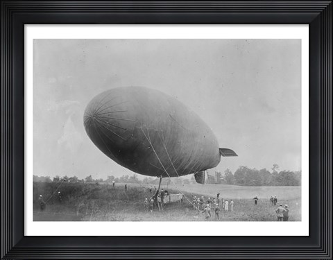 Framed American Dirigible, Blimp Print