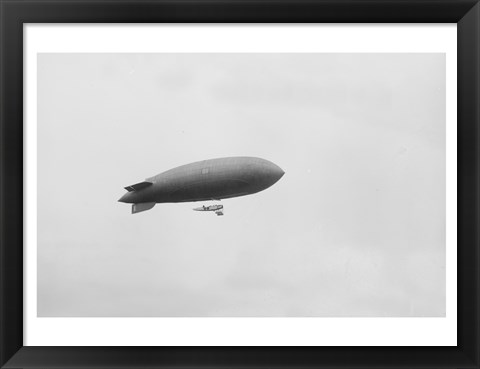 Framed Blimp Over Police Games Print