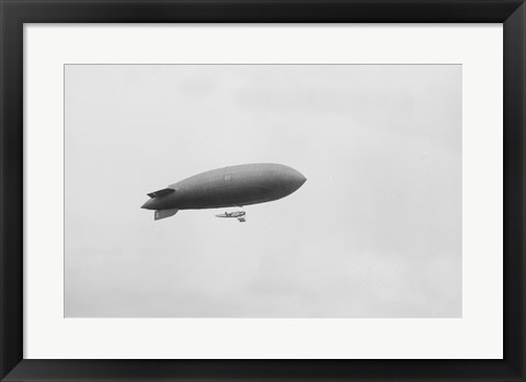Framed Blimp Over Police Games Print