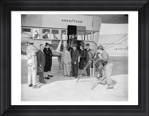 Framed Goodyear Blimp, Golden Gate City 1938 Print
