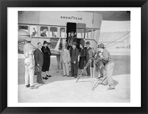 Framed Goodyear Blimp, Golden Gate City 1938 Print