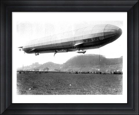 Framed Zeppelin Airship LZ 11 Viktoria Luise on May 5, 1912 in Marburg Print
