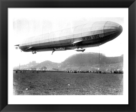 Framed Zeppelin Airship LZ 11 Viktoria Luise on May 5, 1912 in Marburg Print