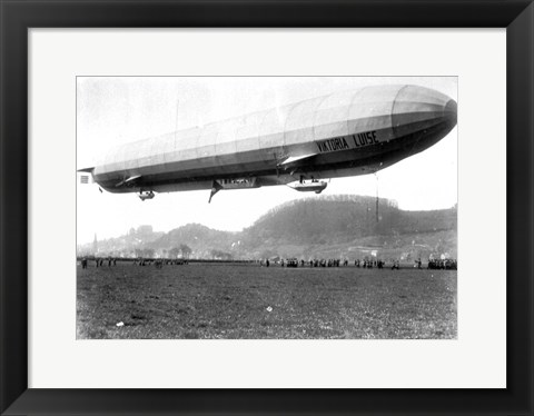Framed Zeppelin Airship LZ 11 Viktoria Luise on May 5, 1912 in Marburg Print