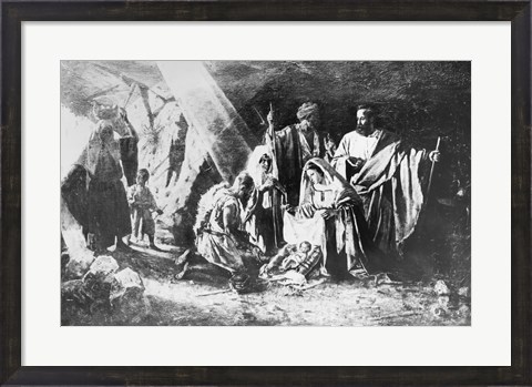 Framed Nativity in Palestine Print
