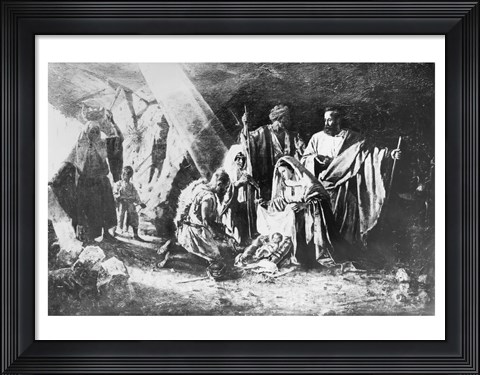 Framed Nativity in Palestine Print