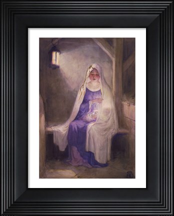 Framed But With Her Babe Upon Her Knee Print