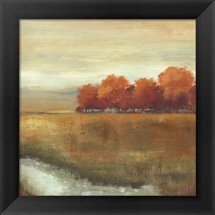 Framed Orange Treescape II Print