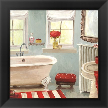 Framed Tranquil Bath II Print