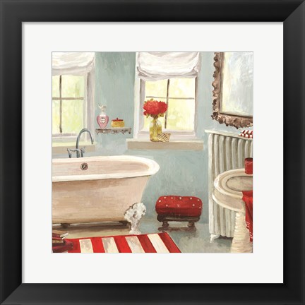 Framed Tranquil Bath II Print