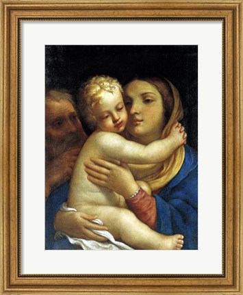 Framed Italian Sacra Famiglia Print
