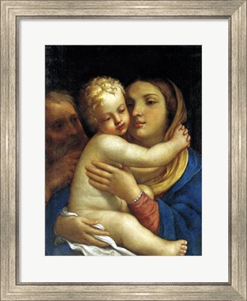 Framed Italian Sacra Famiglia Print