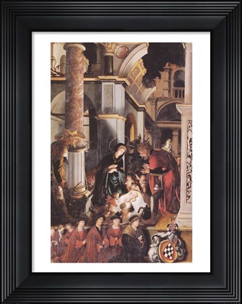 Framed Oberried Altarpiece, The Birth of Christ Print