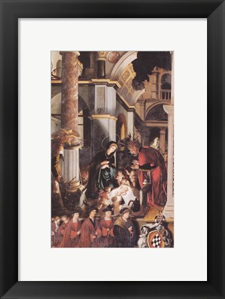 Framed Oberried Altarpiece, The Birth of Christ Print