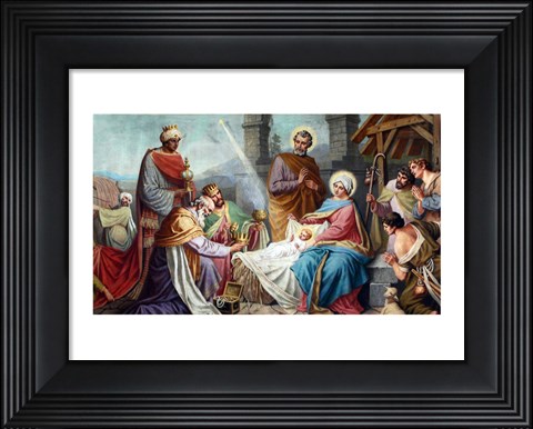 Framed Adoration of the Shepherds and the Magi Print