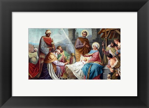 Framed Adoration of the Shepherds and the Magi Print