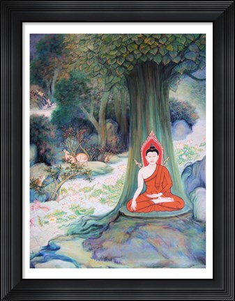 Framed Paintings of Life of Gautama Buddha Print