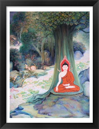 Framed Paintings of Life of Gautama Buddha Print