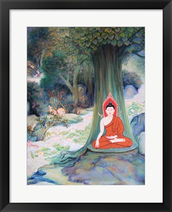 Framed Paintings of Life of Gautama Buddha Print