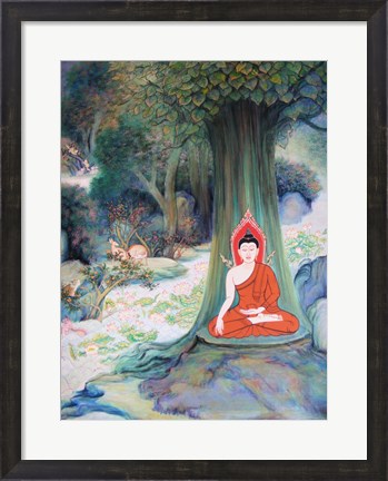 Framed Paintings of Life of Gautama Buddha Print