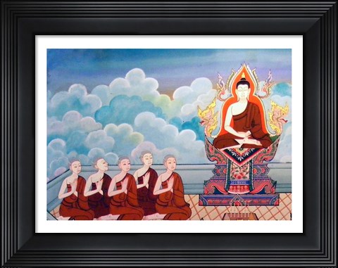 Framed Paintings of Life of Gautama Buddha Print