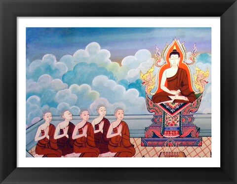 Framed Paintings of Life of Gautama Buddha Print