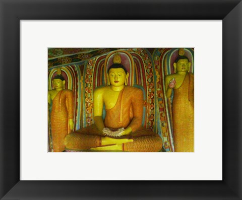 Framed Buddha Statue Ibbagala Viharaya Print